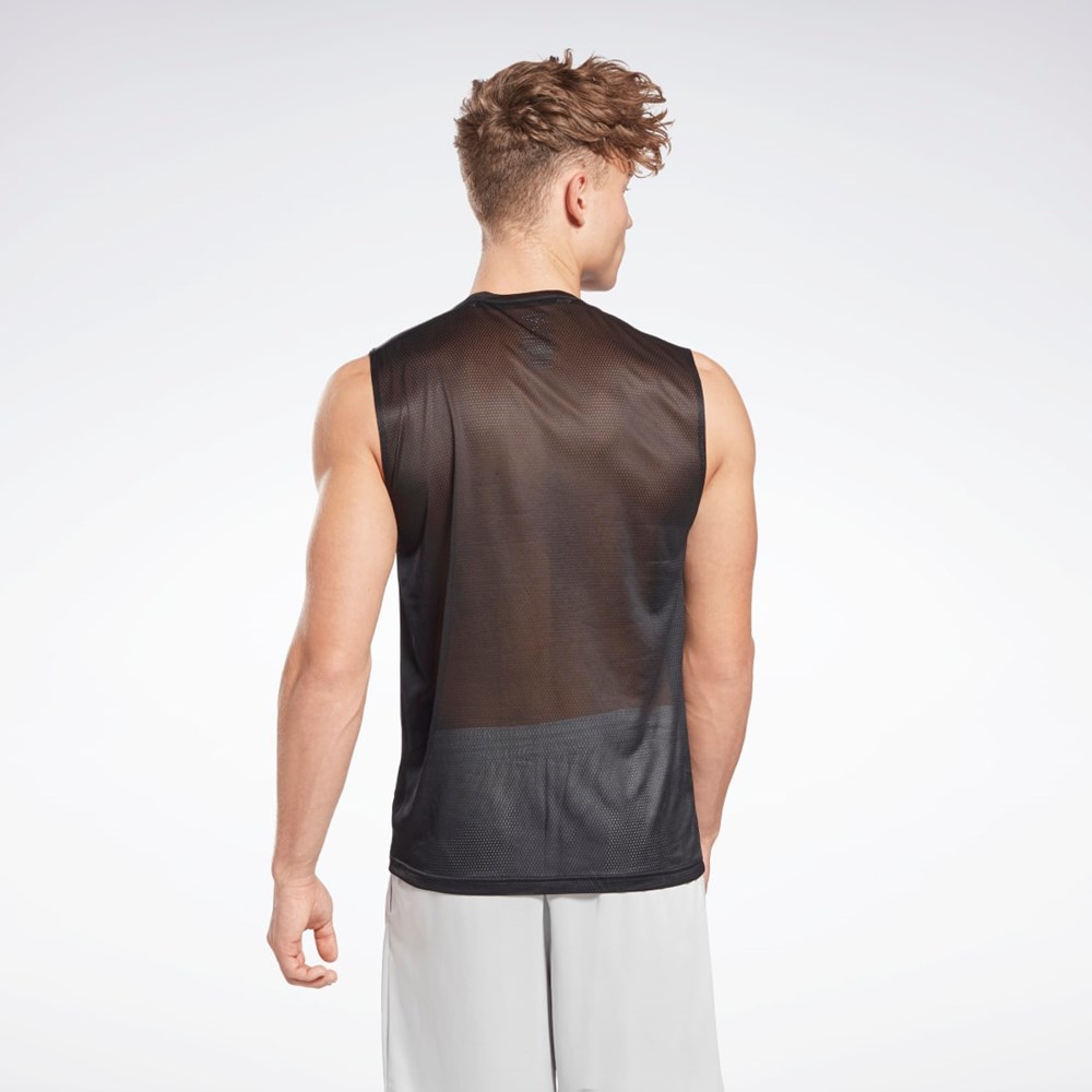 Black Reebok Workout Ready Sleeveless Tech T-Shirt | GJ0852