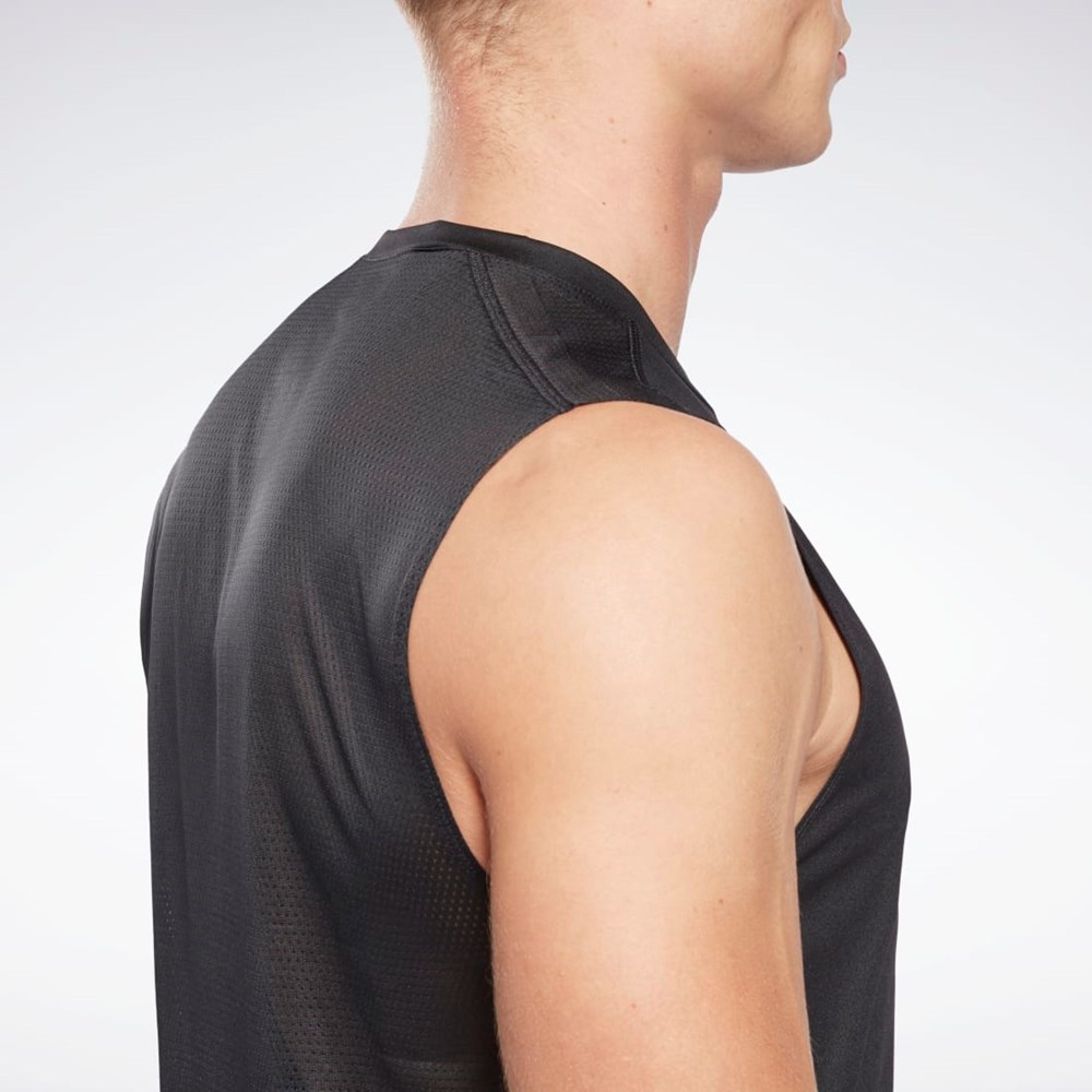 Black Reebok Workout Ready Sleeveless Tech T-Shirt | GJ0852