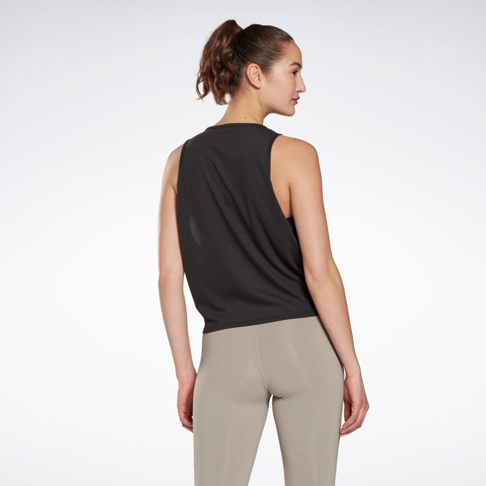 Black Reebok Yoga Long Tank Top | HN4353