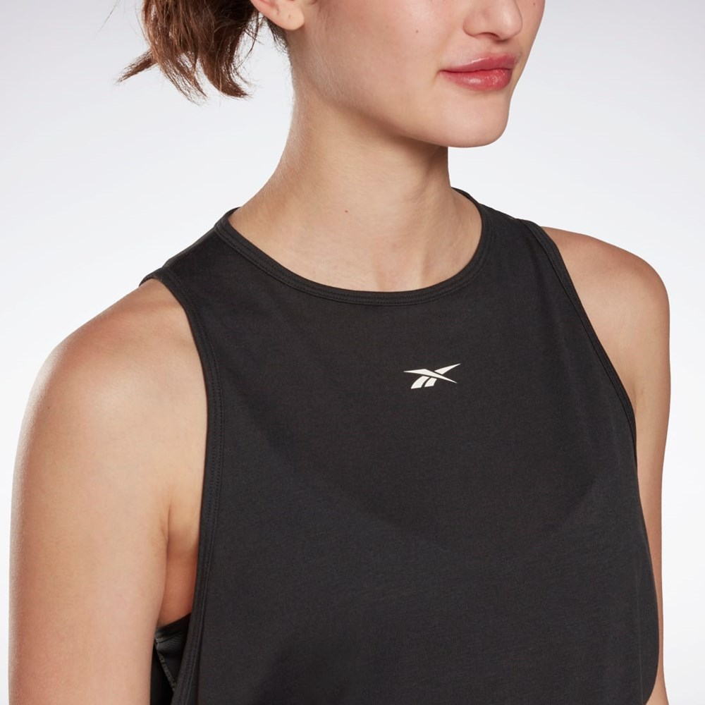 Black Reebok Yoga Long Tank Top | HN4353