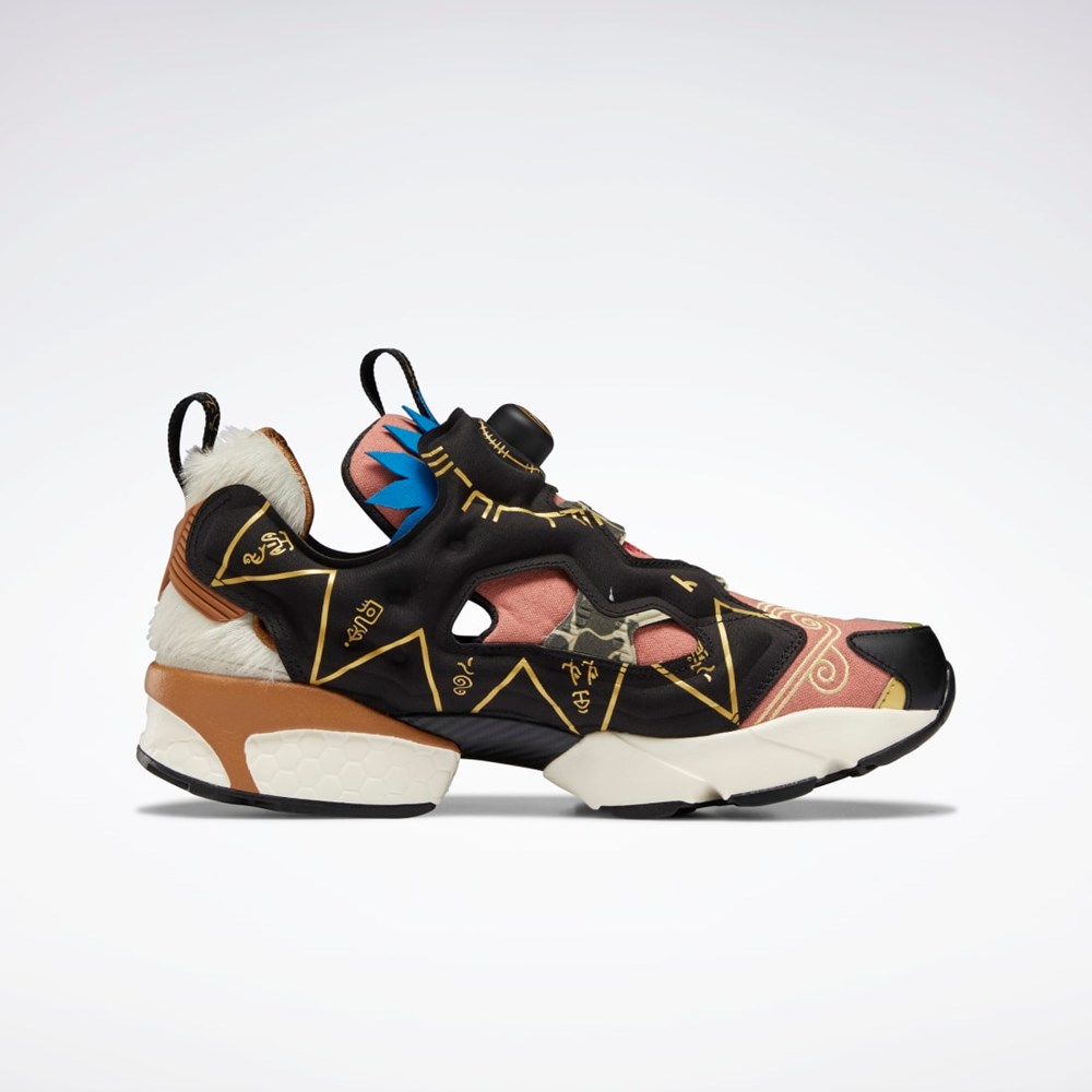 Black / Rustic Clay / Gold Met. Reebok Power Rangers Instapump Fury 94 Shoes | GW0782