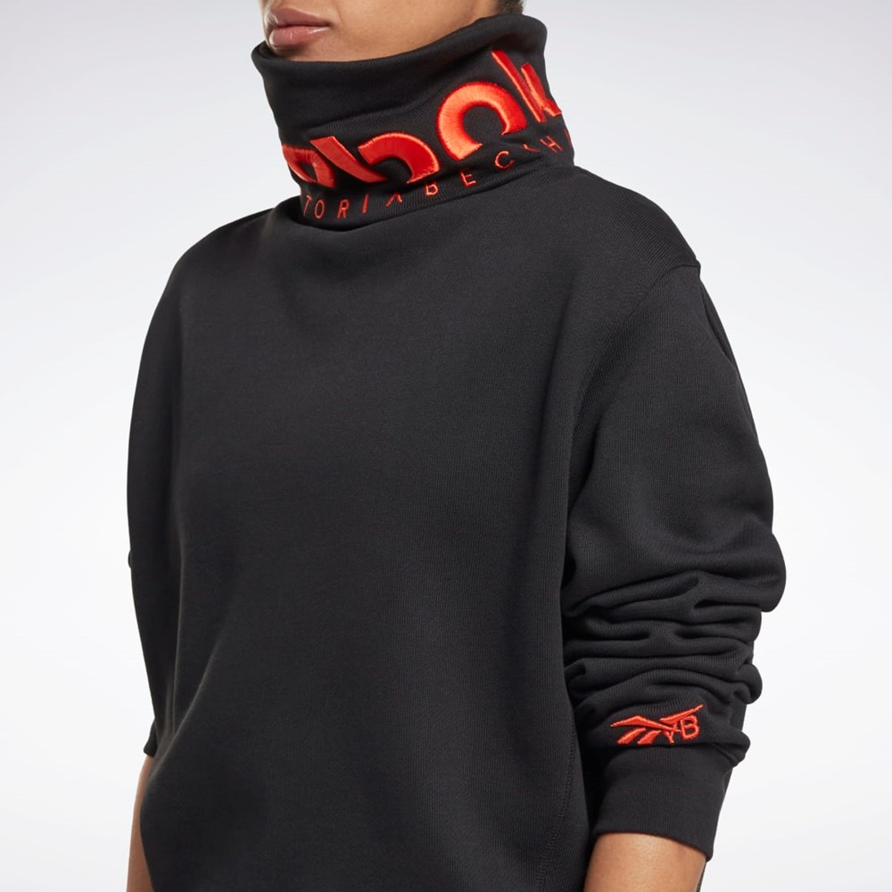 Black / Ultima Orange Reebok Victoria Beckham Cowl Neck Jumper | HG7334