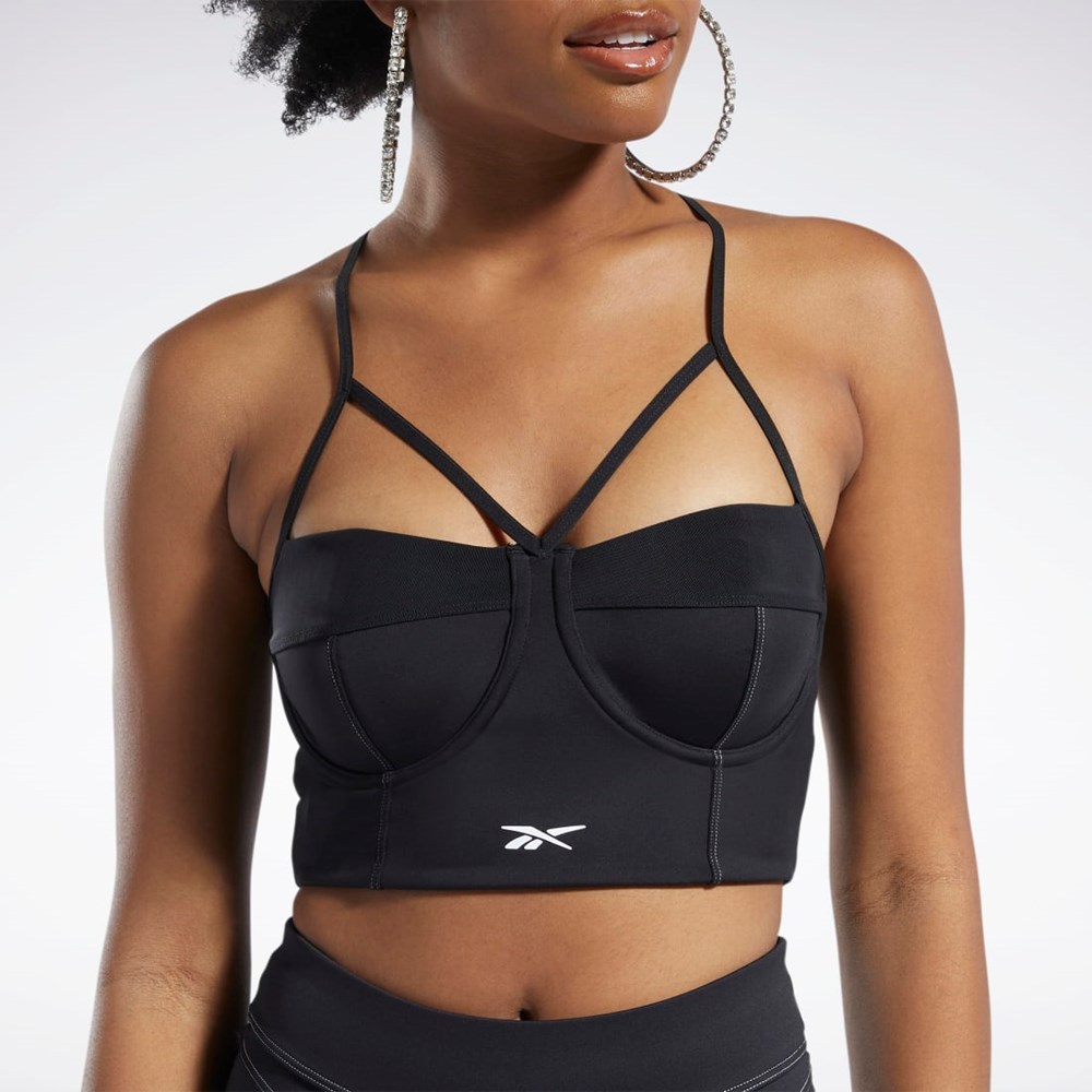 Black / White Reebok Cardi B Bralette | HS4294