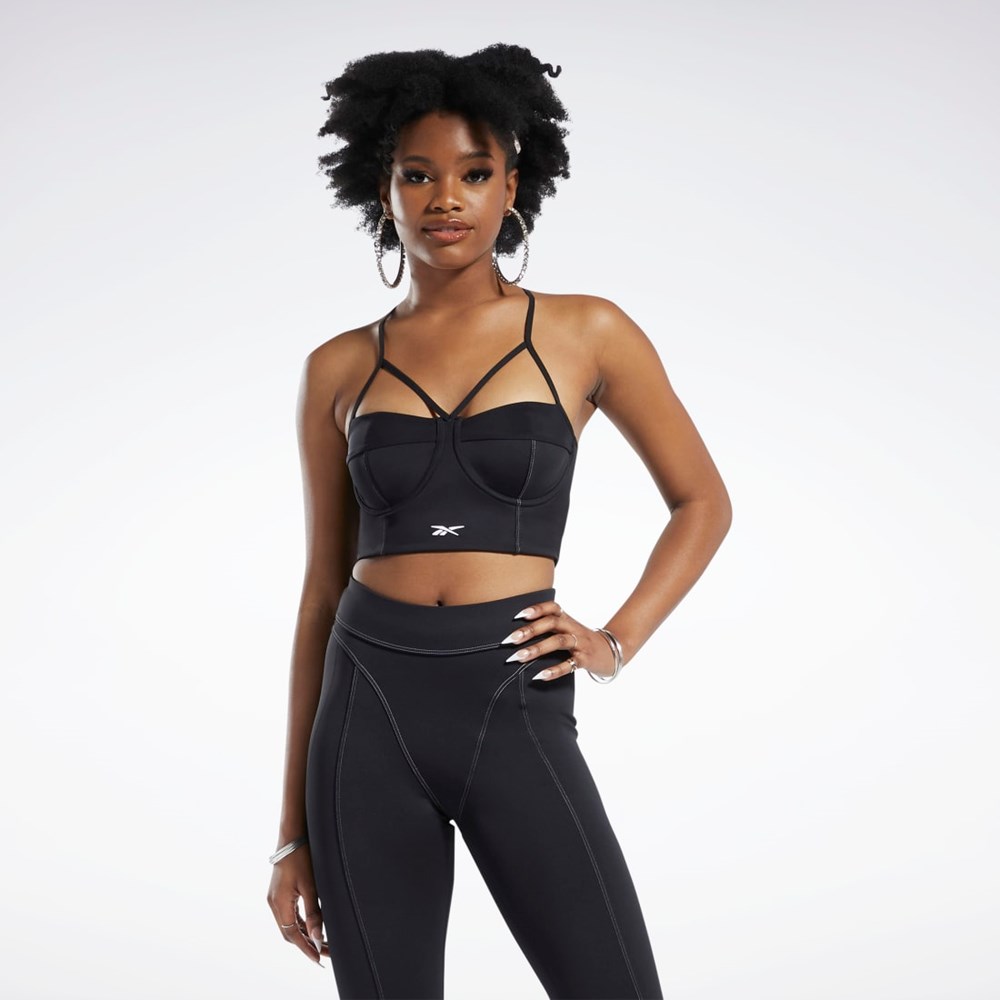 Black / White Reebok Cardi B Bralette | HS4294