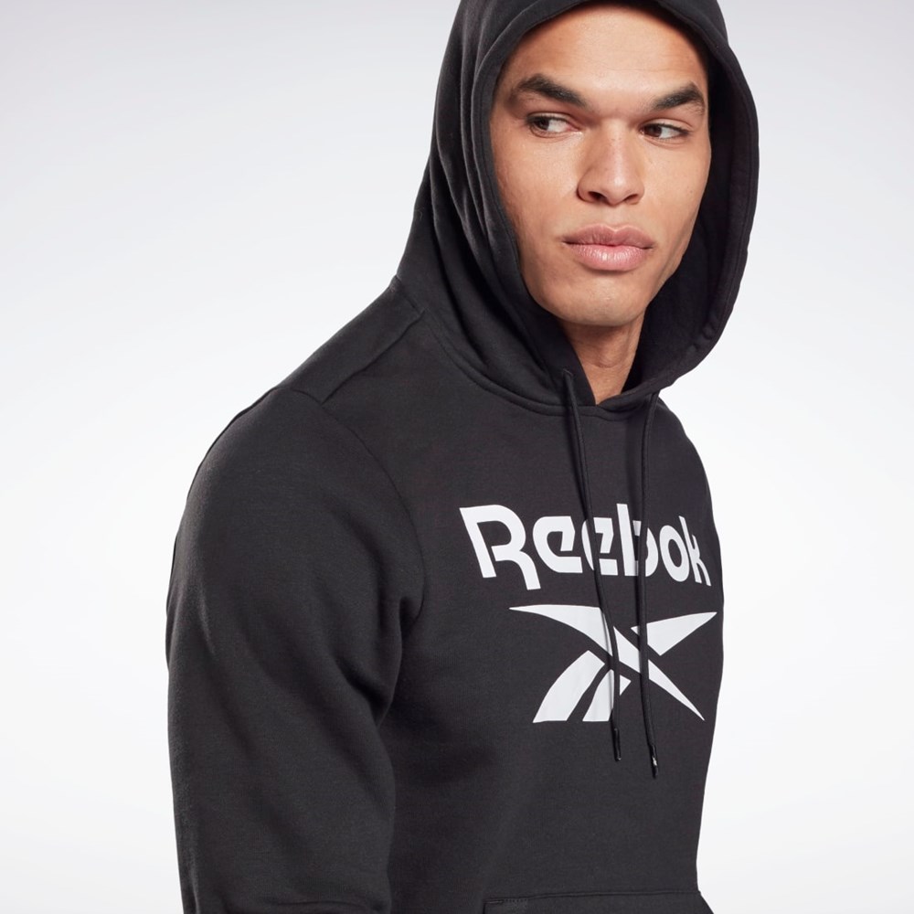 Black / White Reebok Reebok Identity Fleece Hoodie | GR1658