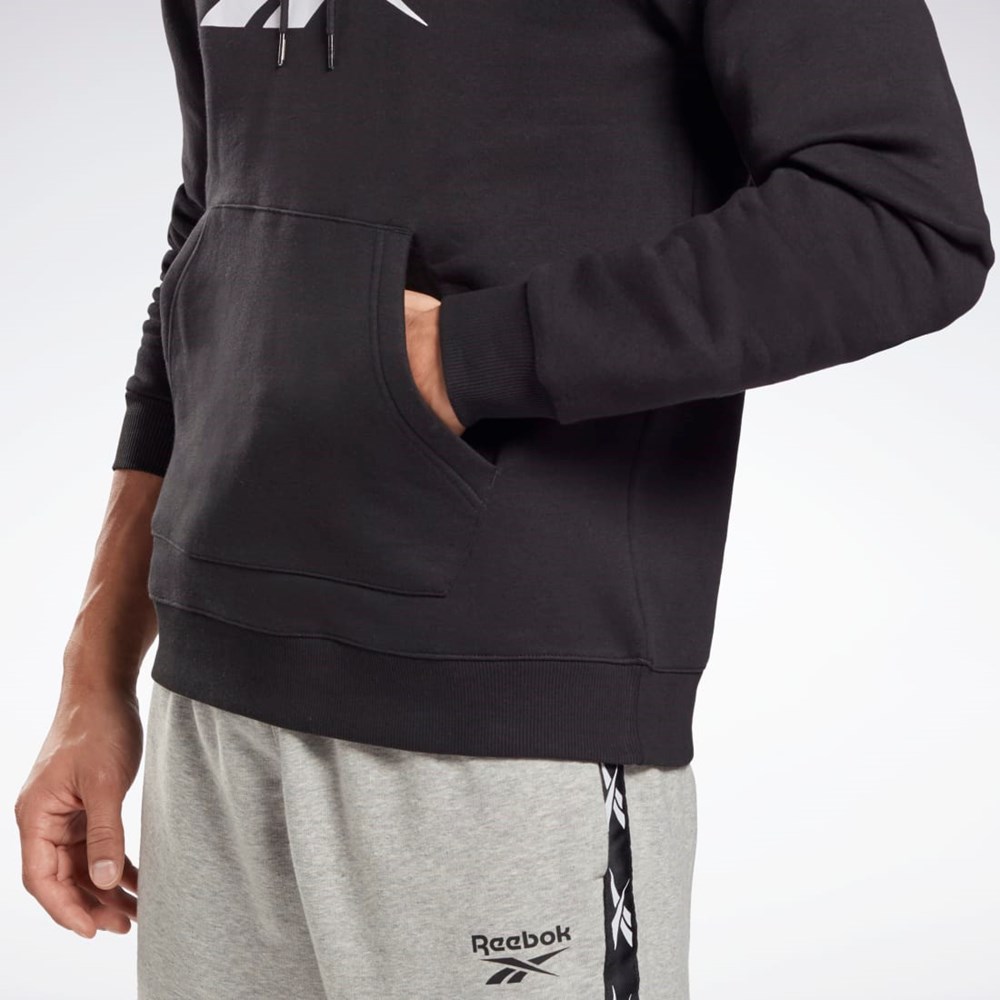 Black / White Reebok Reebok Identity Fleece Hoodie | GR1658