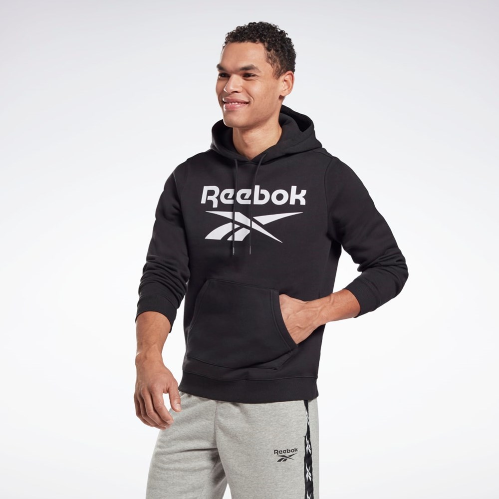 Black / White Reebok Reebok Identity Fleece Hoodie | GR1658