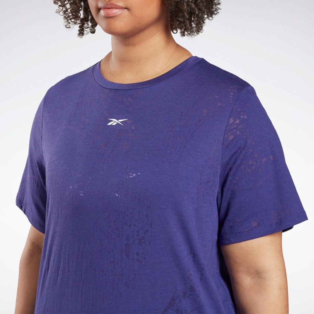 Bold Purple Reebok Burnout T-Shirt (Plus Size) | HL4343