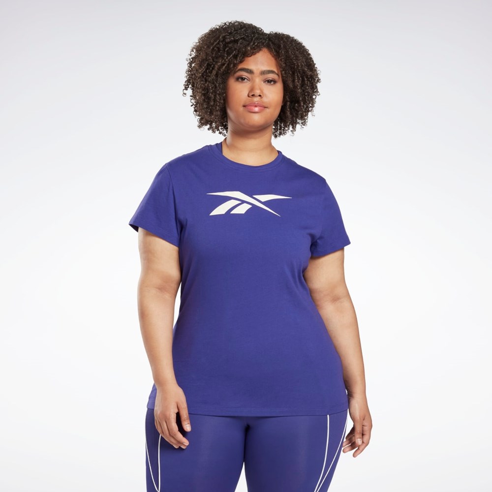 Bold Purple Reebok Graphic Vector T-Shirt (Plus Size) | HM6328