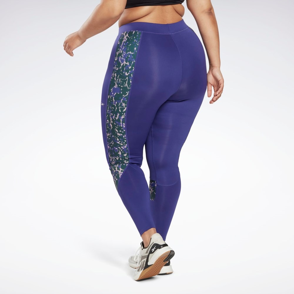 Bold Purple Reebok Modern Safari Leggings (Plus Size) | HN4359