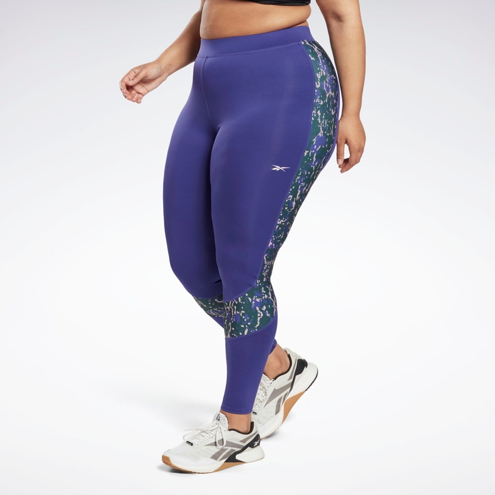 Bold Purple Reebok Modern Safari Leggings (Plus Size) | HN4359