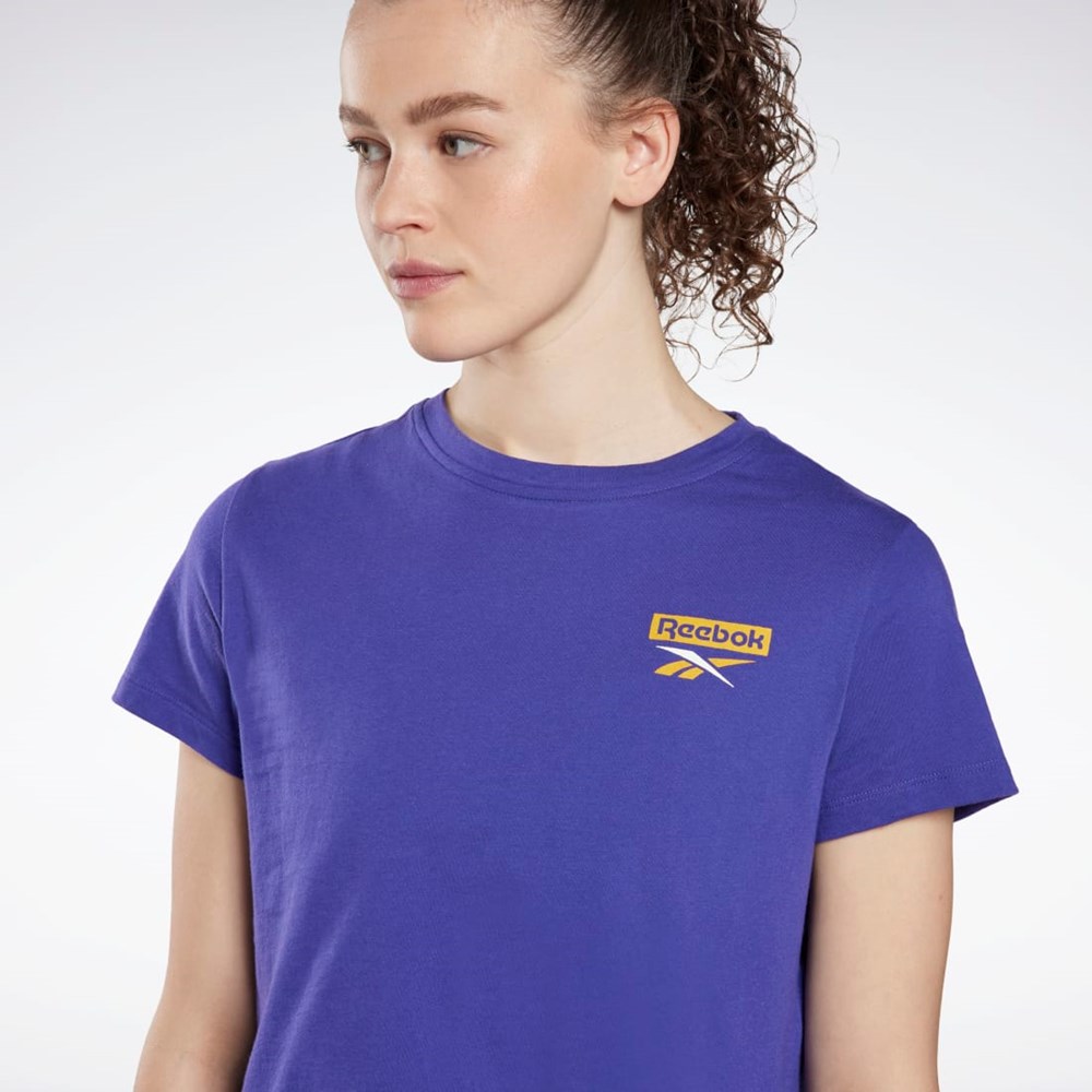 Bold Purple Reebok Training Essentials Graphic T-Shirt | HD0937