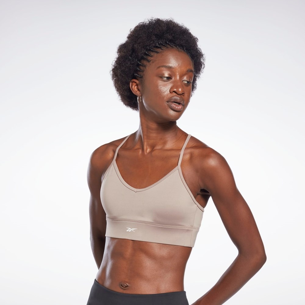 Boulder Grey Reebok Workout Ready Sports Bra | H65610