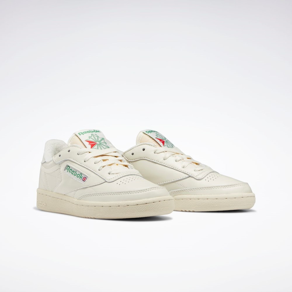 Chalk / Alabaster / Glen Green Reebok Club C 85 Vintage Shoes | GX3686