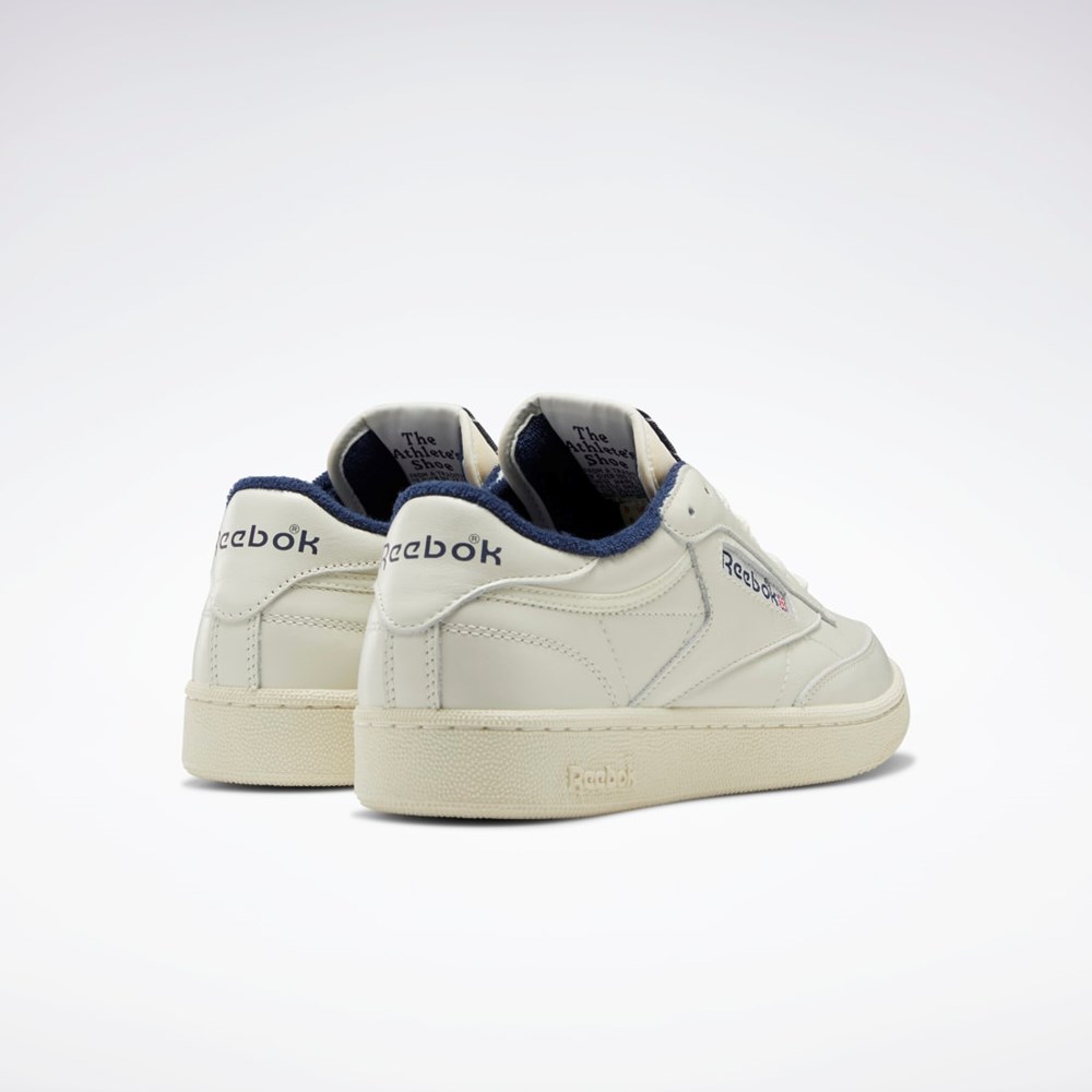 Chalk / Alabaster / Vector Navy Reebok Club C 85 Vintage Shoes | GX3683