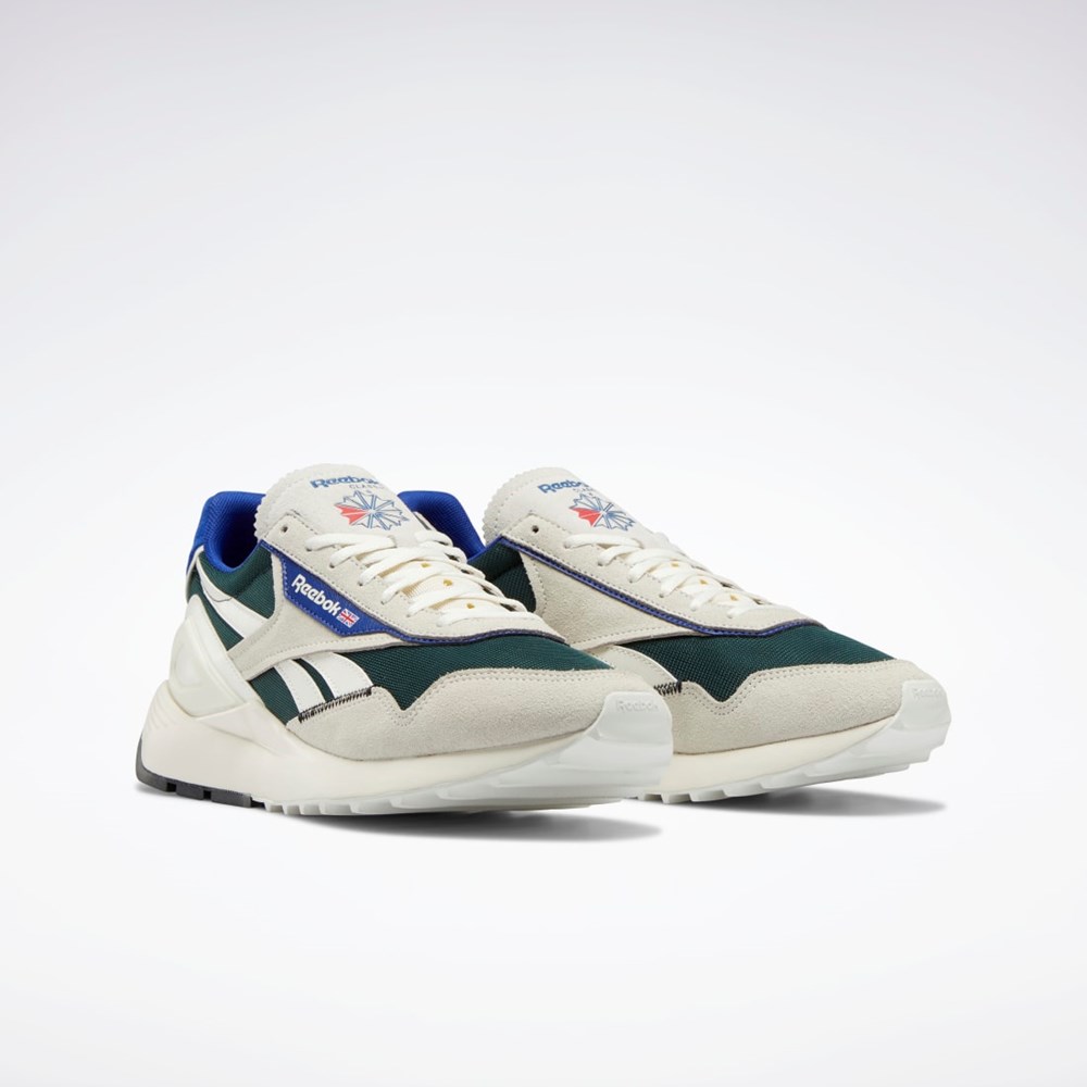 Chalk / Forest Green / Classic Cobalt Reebok Classic Leather Legacy AZ Shoes | GX9347