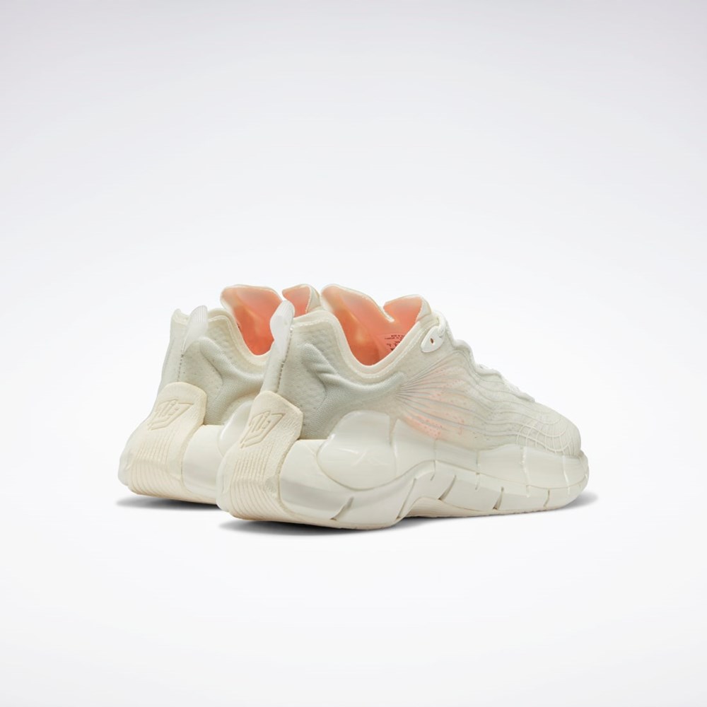 Chalk / Pure Grey 2 / Orange Flare Reebok Zig Kinetica II Shoes | FX9402