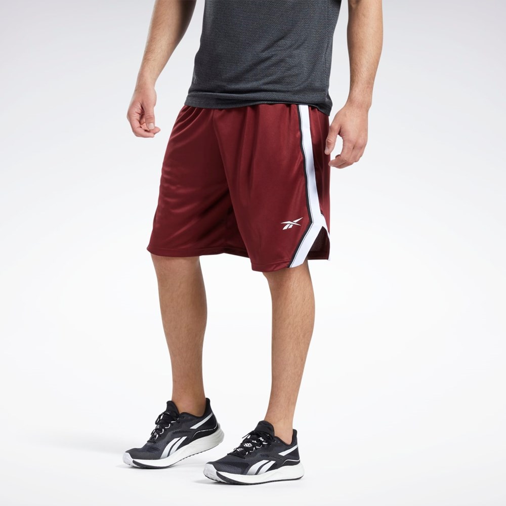 Classic Burgundy Reebok Workout Ready Mesh Shorts | HL1981