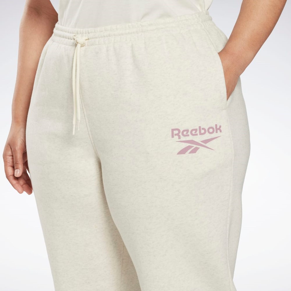 Classic White Mel Reebok Reebok Identity Logo Fleece Joggers (Plus Size) | HM3903