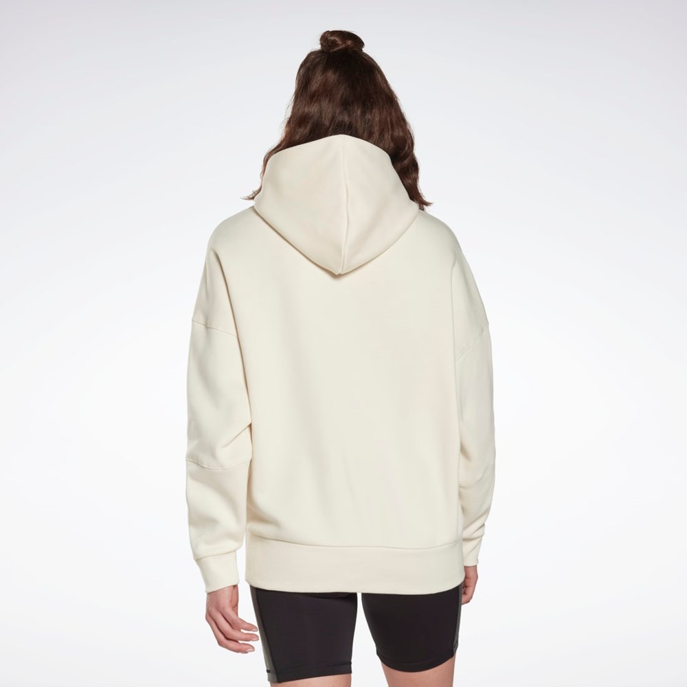 Classic White Reebok Studio Recycled Oversize Hoodie | HM5089