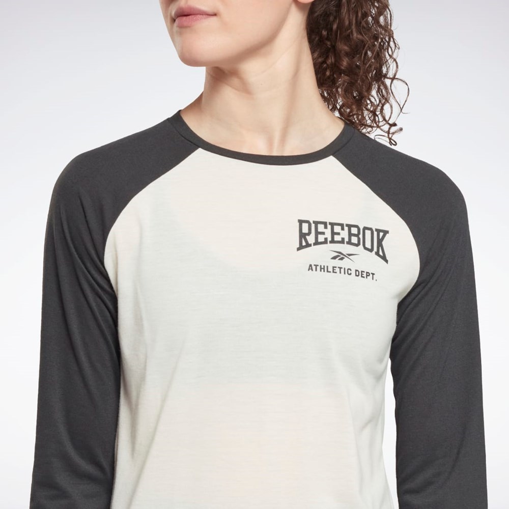 Classic White Reebok Workout Ready Baseball T-Shirt | HG3839