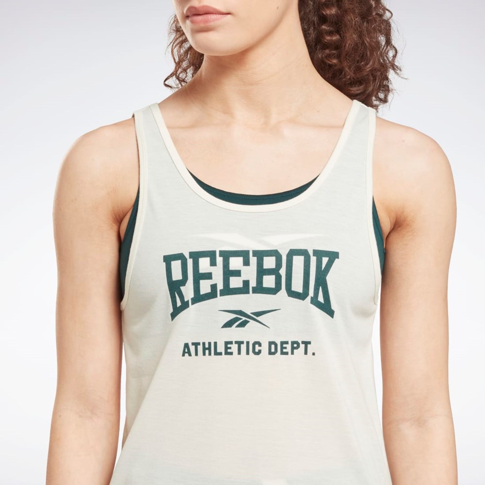 Classic White Reebok Workout Ready Supremium Graphic Tank Top | HH8072