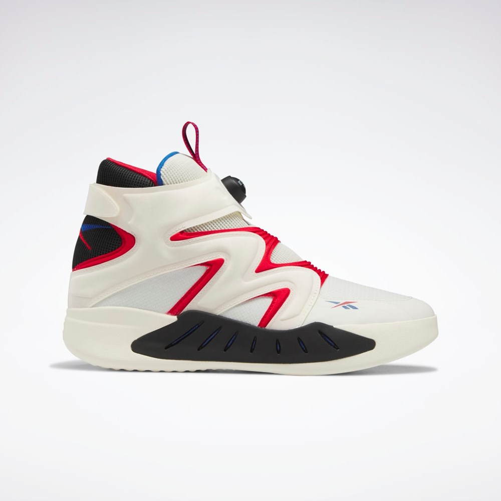 Classic White / Vector Red / Vector Blue Reebok Instapump Fury Zone Mid Basketball Shoes | GW8883