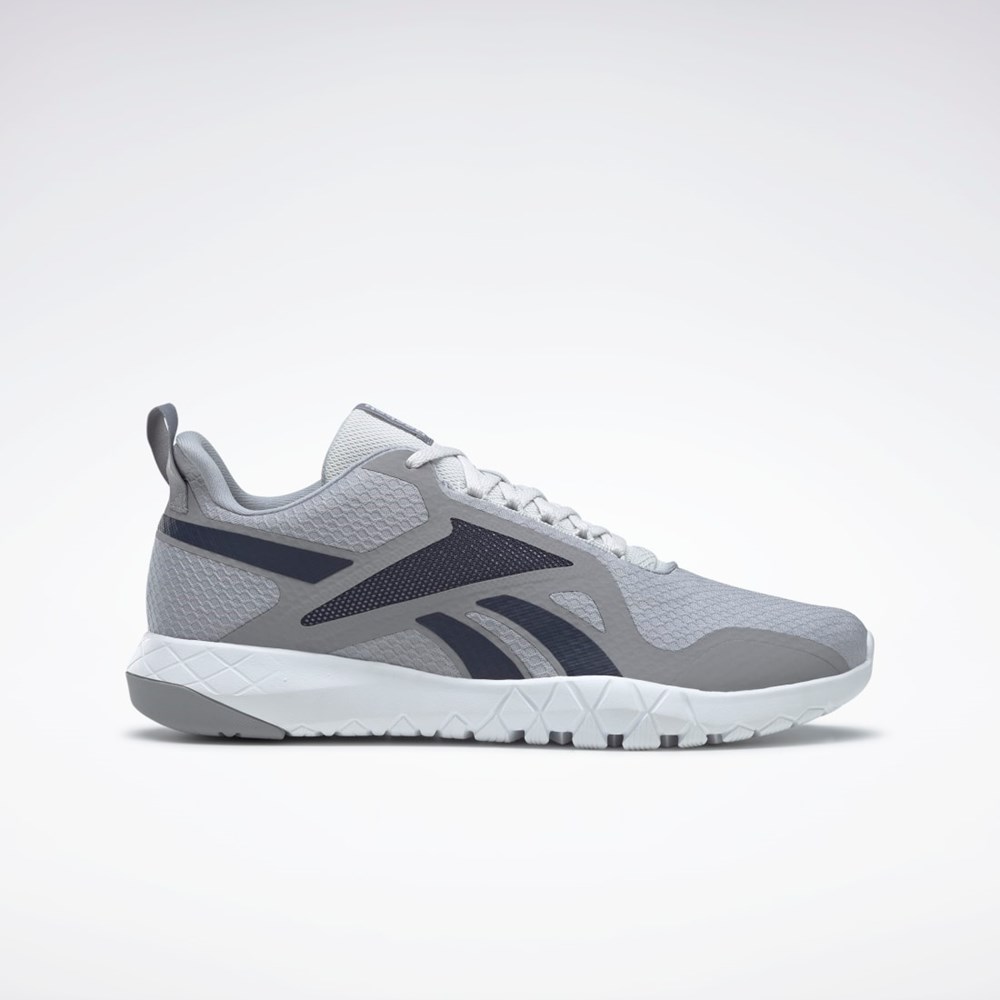 Cold Grey / Vector Navy / Cold Grey Reebok Flexagon Force 3 Wide 4E Training Shoes | GY4364