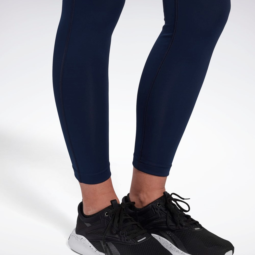 Collegiate Navy Reebok Workout Ready Leggings | FQ0380