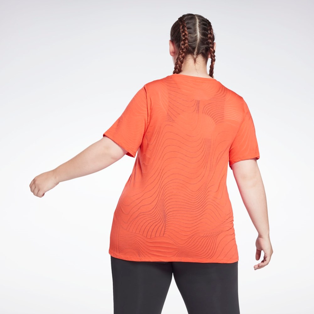 Dynamic Red Reebok Burnout T-Shirt (Plus Size) | HB2046