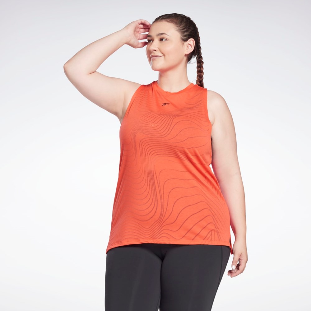 Dynamic Red Reebok Burnout Tank Top (Plus Size) | HB2049