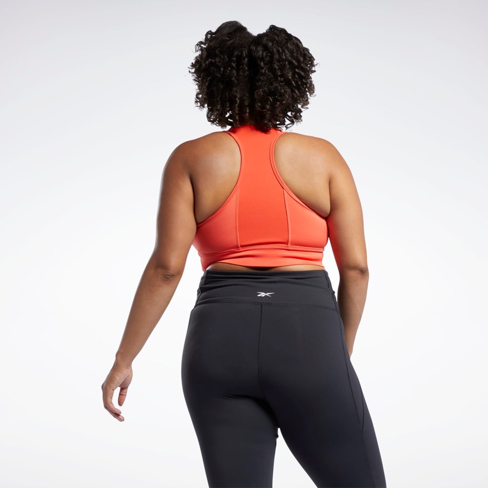 Dynamic Red Reebok Running Essentials Sports Bra (Plus Size) | H62499