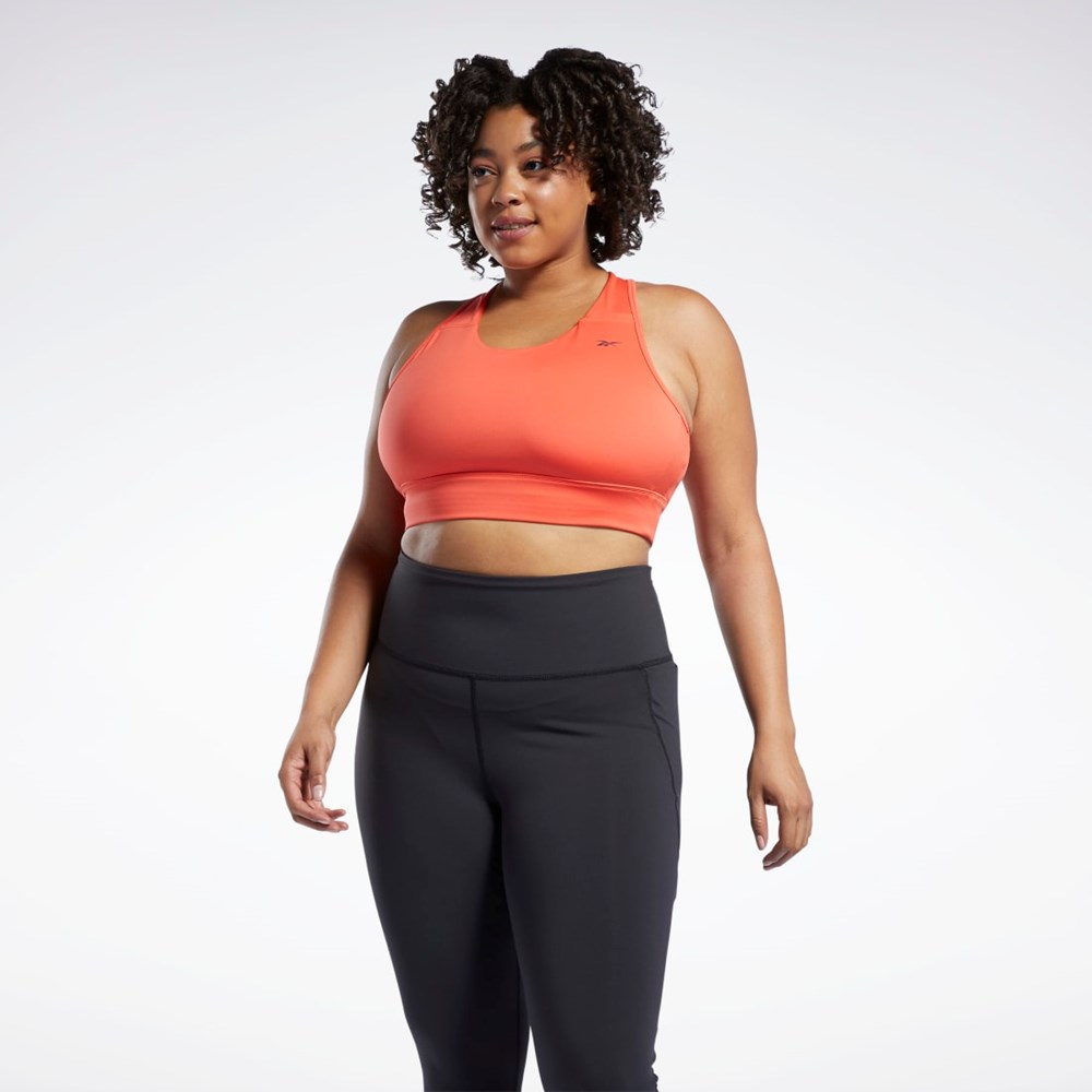 Dynamic Red Reebok Running Essentials Sports Bra (Plus Size) | H62499