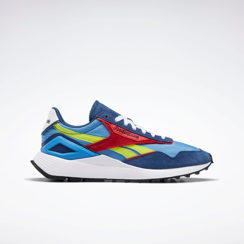 Essential Blue / Acid Yellow / Batik Blue Reebok Classic Leather Legacy AZ Shoes | H69119