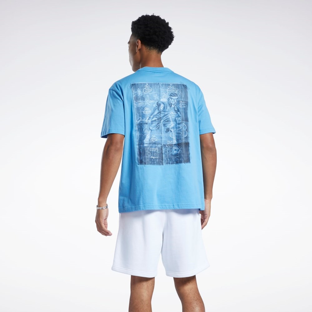 Essential Blue Reebok Iverson Basketball I3 Blueprint Short Sleeve T-Shirt | HG4342