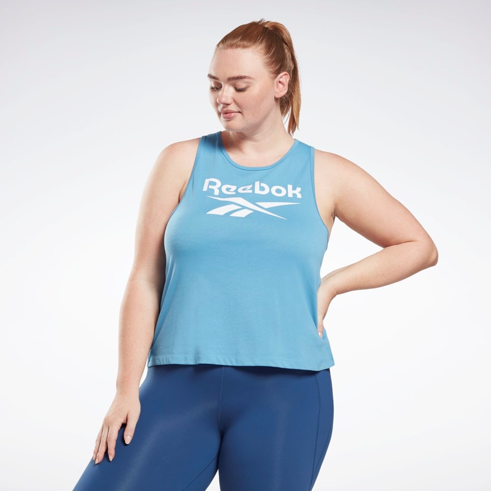 Essential Blue Reebok Reebok Identity Tank Top (Plus Size) | HB6422