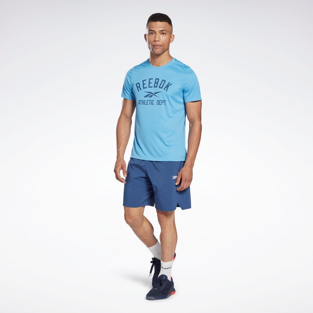 Essential Blue Reebok Workout Ready Graphic T-Shirt | HA9013