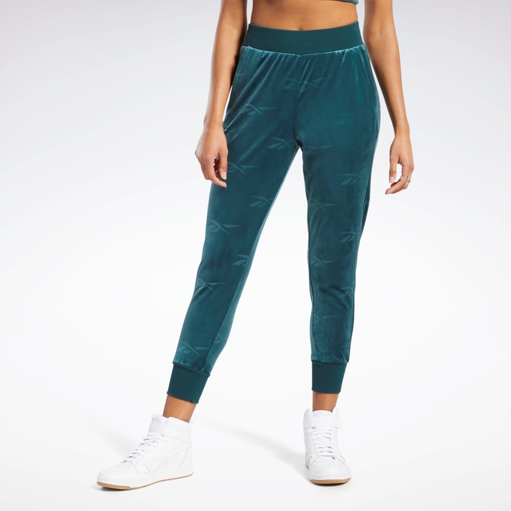 Forest Green Reebok Classics Energy Q4 Velour Pants | HK4935