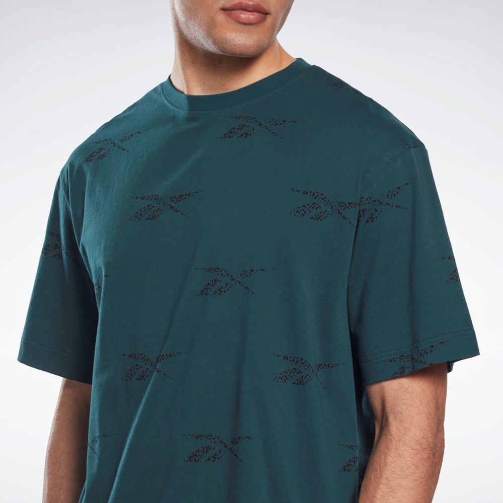 Forest Green Reebok Reebok Identity Vector T-Shirt | HM9318