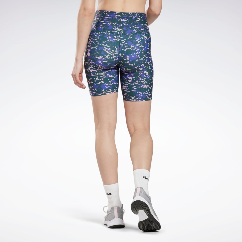 Forest Green Reebok Speckle Modern Safari Legging Shorts | HM1334