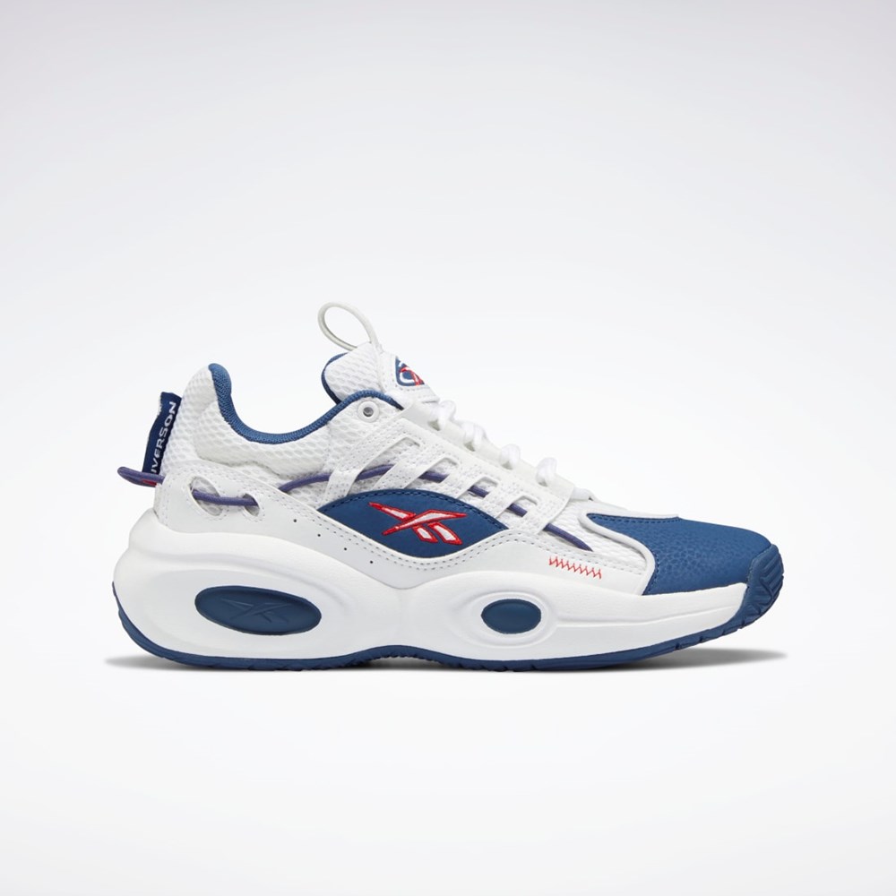 Ftwr White / Batik Blue / Vector Red Reebok Reebok Solution Mid Basketball Shoes - Grade School | GY9868