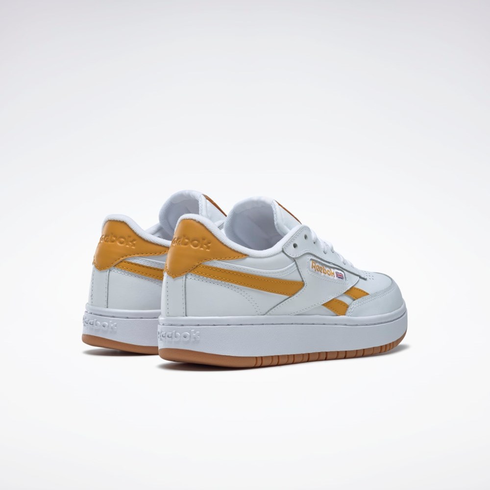 Ftwr White / Bright Ochre / Reebok Rubber Gum-06 Reebok Club C Double Revenge Shoes | GY9740