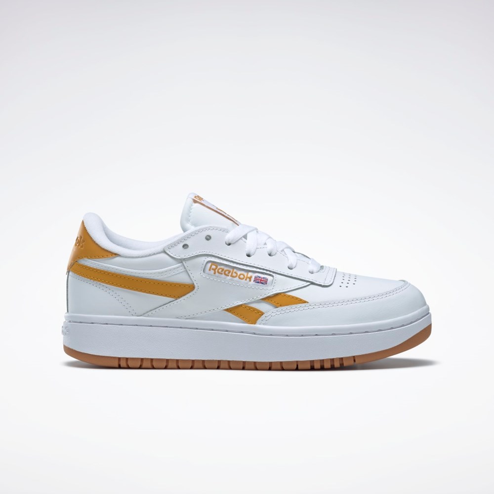 Ftwr White / Bright Ochre / Reebok Rubber Gum-06 Reebok Club C Double Revenge Shoes | GY9740