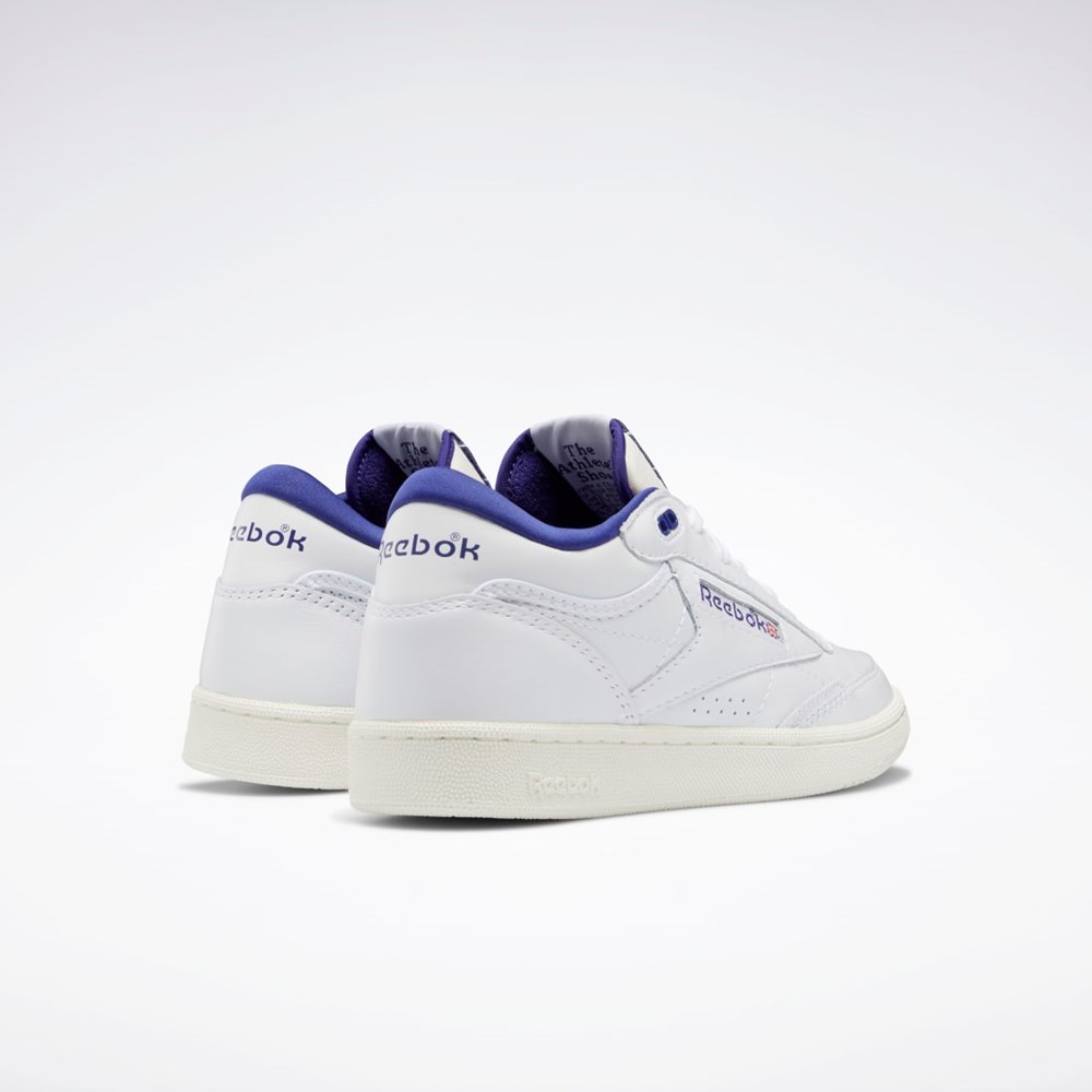 Ftwr White / Chalk / Bold Purple Reebok Club C Mid II Vintage Shoes | GY9689