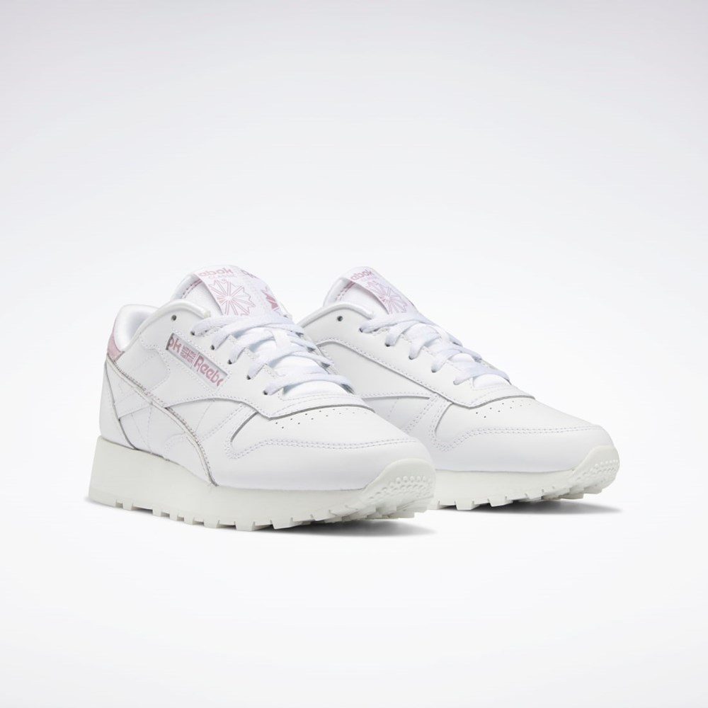 Ftwr White / Chalk / Infused Lilac Reebok Classic Leather Make It Yours Shoes | GZ7213