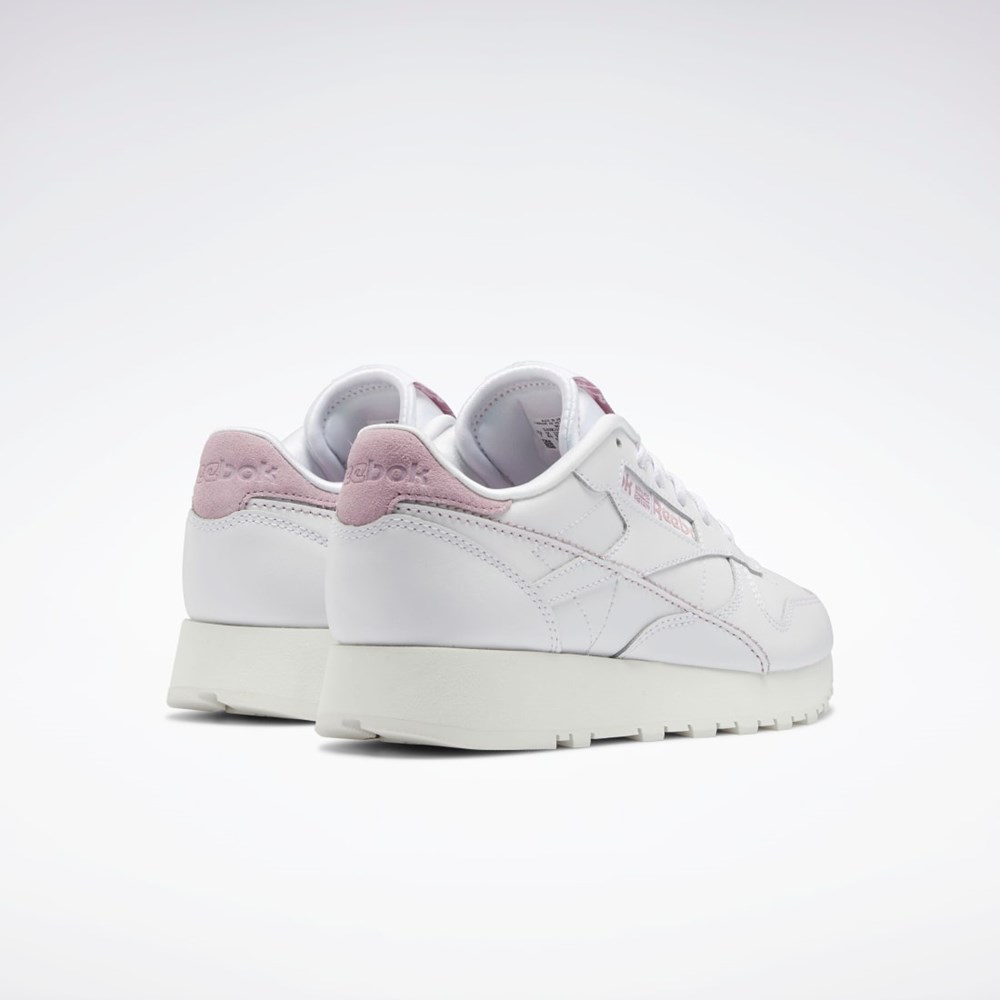 Ftwr White / Chalk / Infused Lilac Reebok Classic Leather Make It Yours Shoes | GZ7213