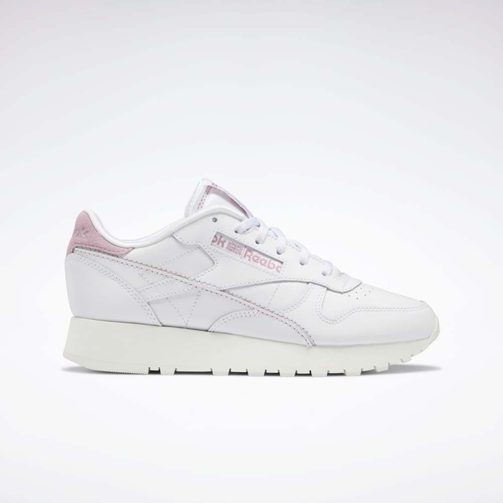 Ftwr White / Chalk / Infused Lilac Reebok Classic Leather Make It Yours Shoes | GZ7213