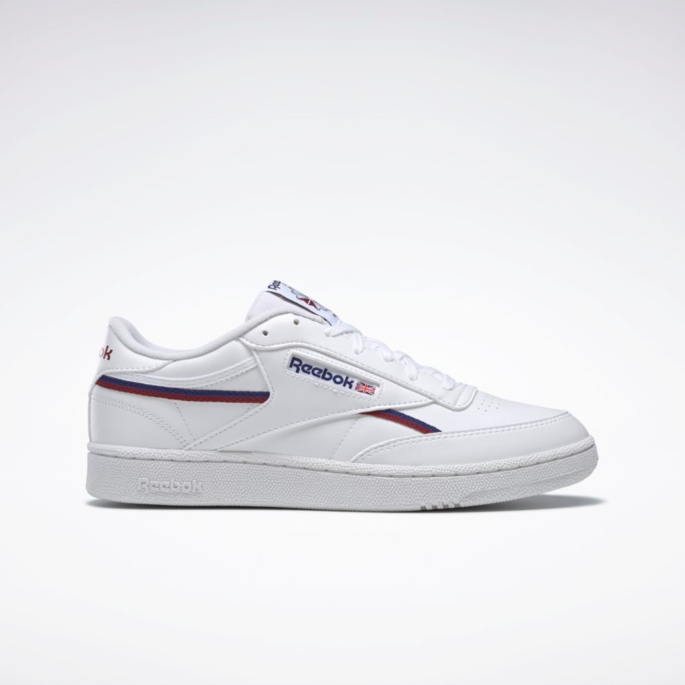 Ftwr White / Classic Cobalt / Classic Burgundy Reebok Club C 85 Vegan Shoes | GY7152