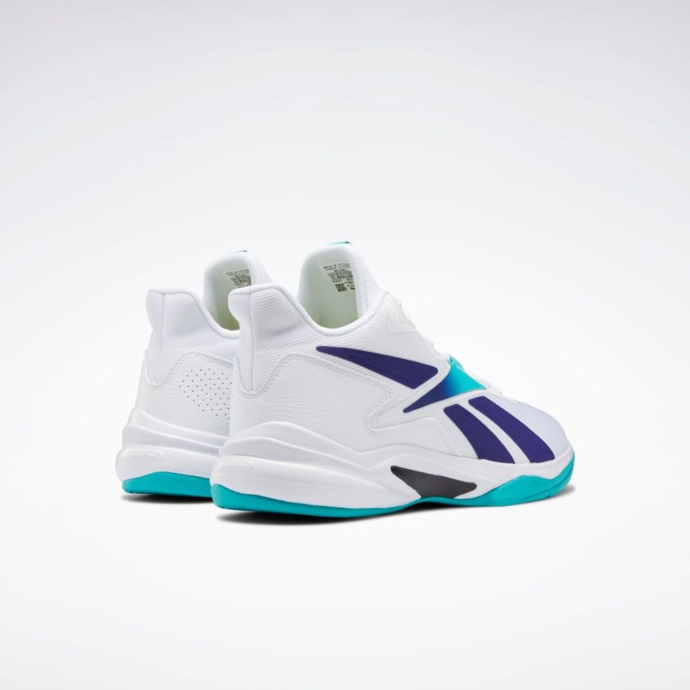 Ftwr White / Classic Teal / Bold Purple Reebok More Buckets Basketball Shoes | GY6298