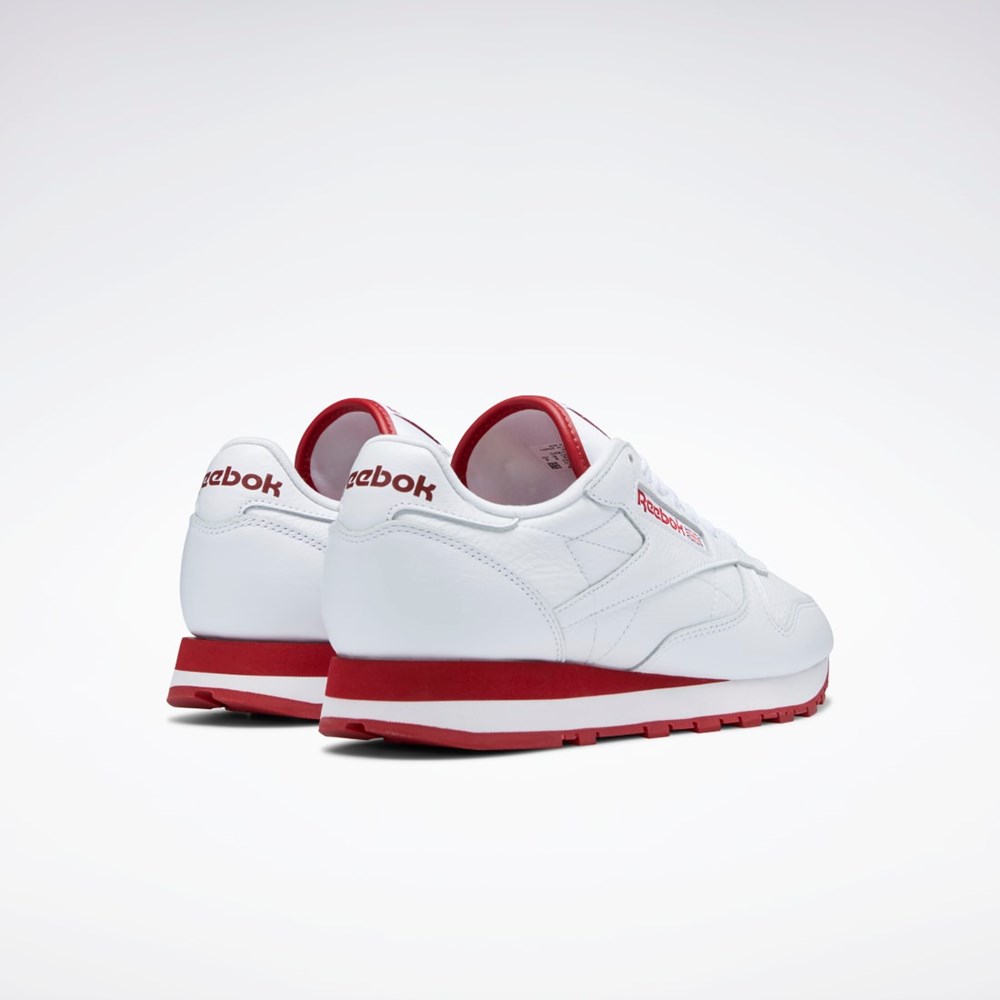 Ftwr White / Flash Red / Ftwr White Reebok Classic Leather Shoes | GW3329